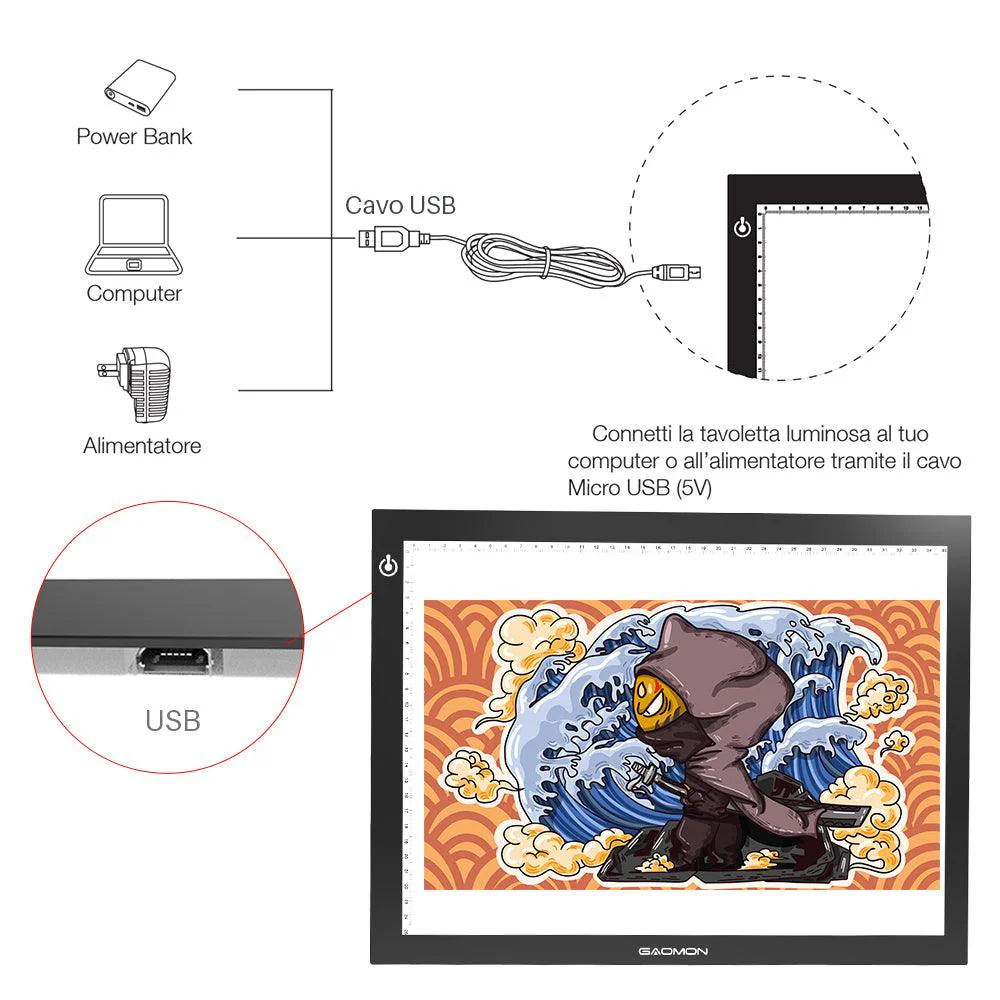 GAOMON GB4 LED Light Pad - Image 5