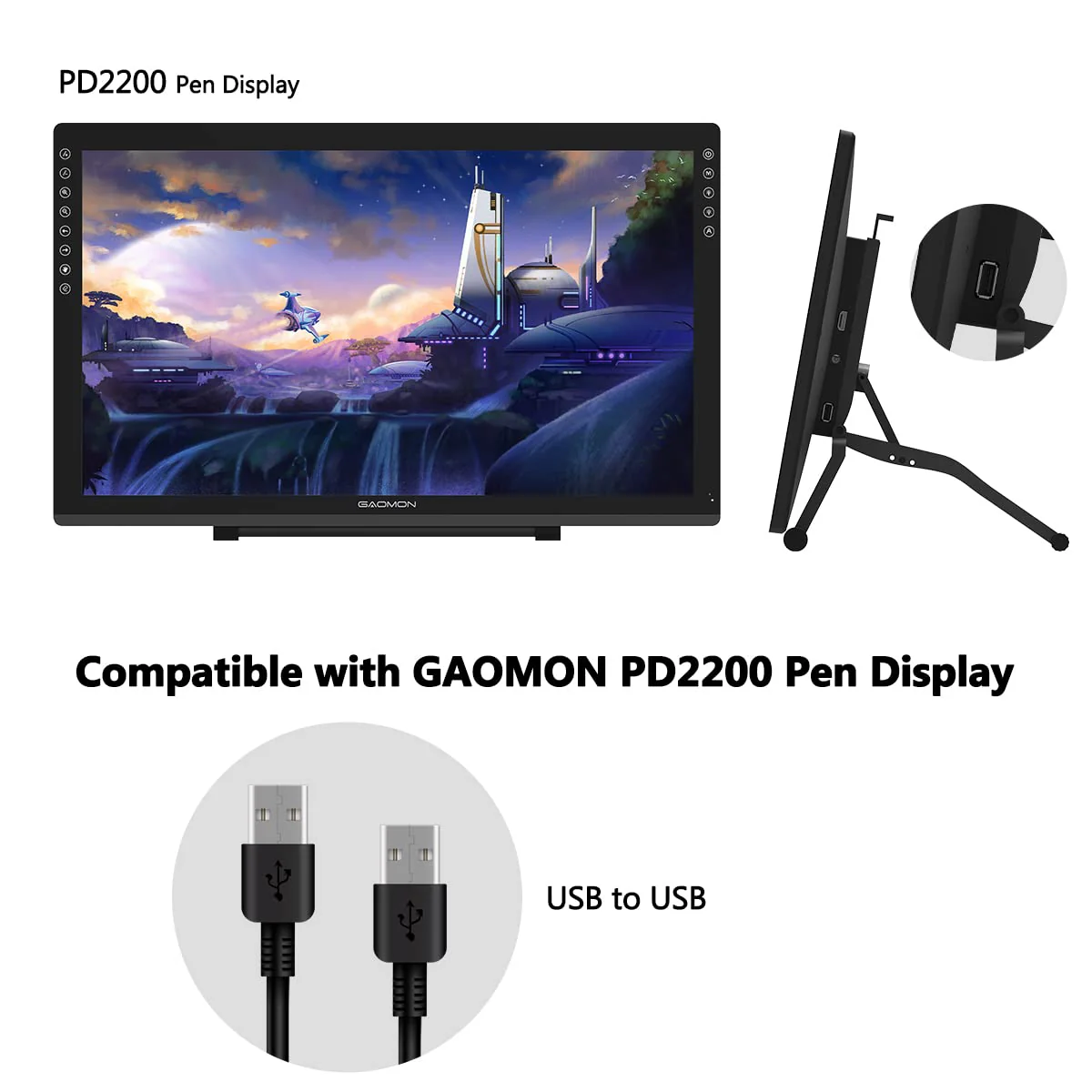 USB to USB Cable for PD2200 Pen Display ONLY - Image 3